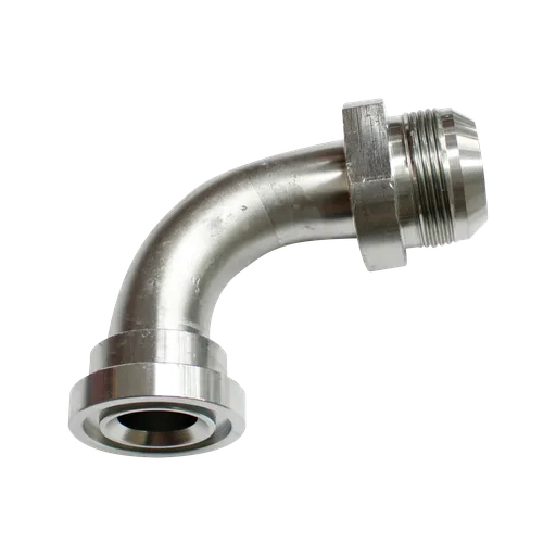 Codo a 90° Macho JIC 37° x Brida código 62