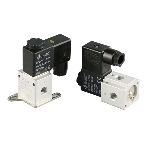 Válvula Selenoide directa 3/2 AC220V, tipo DIN sin soporte 1/4" BSP