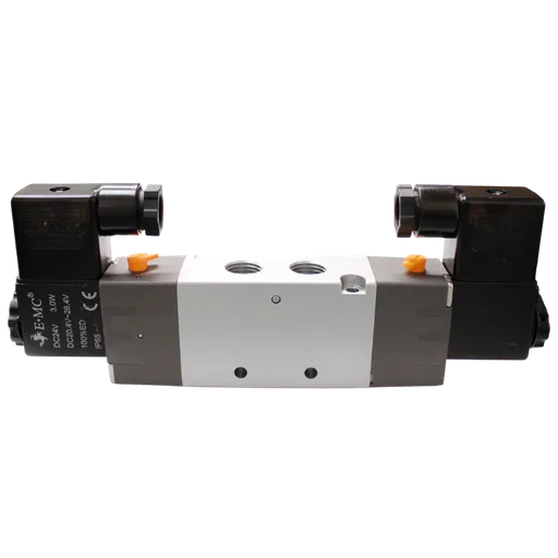 Válvula Solenoide neumática 5/3 Cerrado al centro 1/8''BSP, DC24V