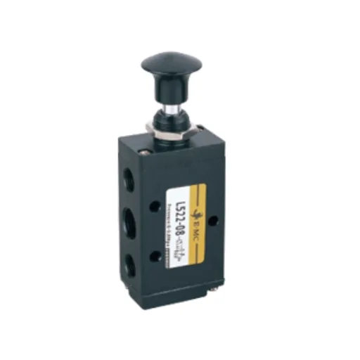 Válvula jaladera manual, 5/2, retorno por resorte serie 4, puertos 3/8" NPT