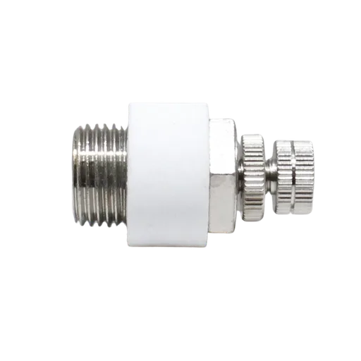 Silenciador con regulador de caudal de Latón niquelado 3/8" NPT