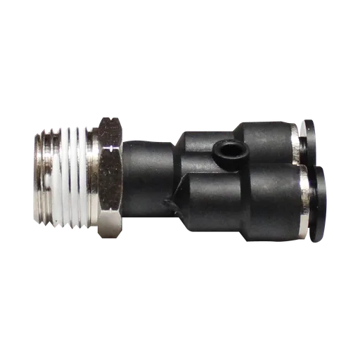 Racor rápido "Y" cuerda 3/8" BSP manguera 6 MM