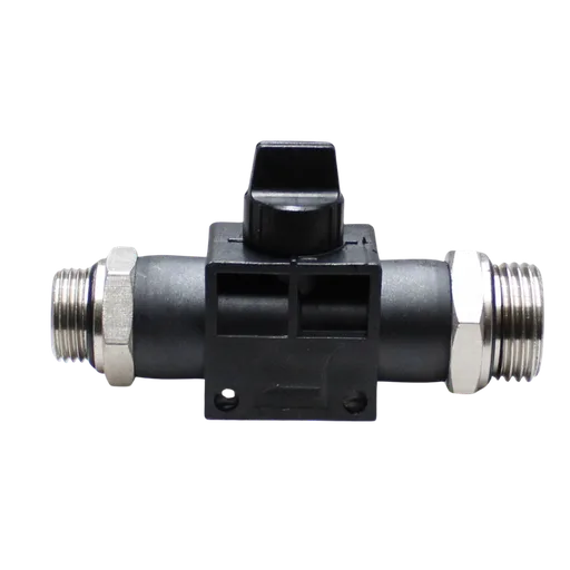 Válvula de Cierre manguera cuerda 1/8" BSP a Cuerda 1/4" BSP