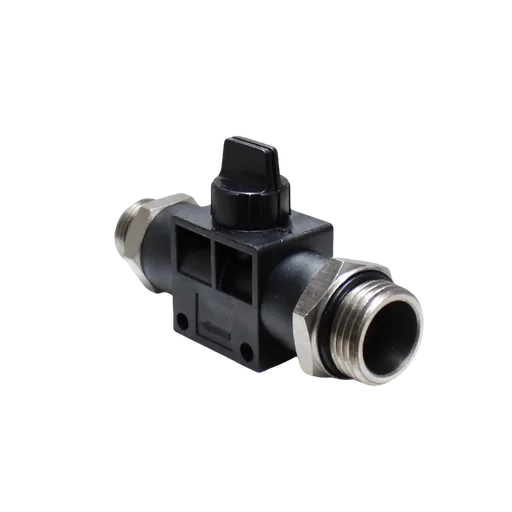 Válvula de Cierre manguera cuerda 1/4" BSP a Cuerda 1/8" BSP