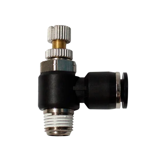 Regulador caudal manguera 5/32 cuerda 1/8" NPT