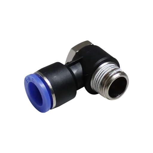 Conector rápido codo orientable cuerda 1/2" BSP manguera 6 MM