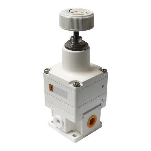 Válvula de arranque progresivo para alimentación de aire lento, tamaño 2, 24VDC, montaje tipo DIN, sin manómetro puertos 1/4'' BSP