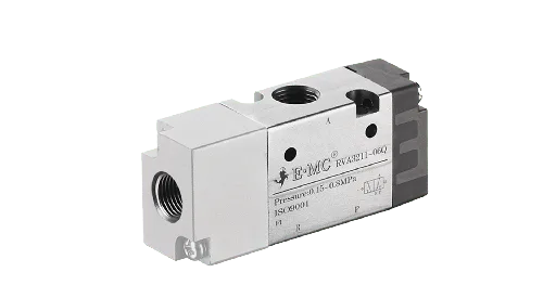 Válvula de arranque progresivo para alimentación de aire lento, tamaño 2, 24VDC, montaje tipo DIN, sin manómetro puertos 1/4'' BSP