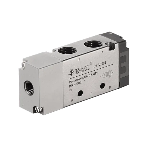 Válvula de arranque progresivo para alimentación de aire lento, tamaño 2, 24VDC, montaje tipo DIN, sin manómetro puertos 1/4'' BSP