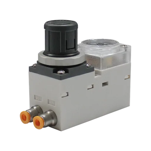 Mini regulator de presión, posición de la maguera hacia abajo 06-06 mm, sin bracket medición Mpa